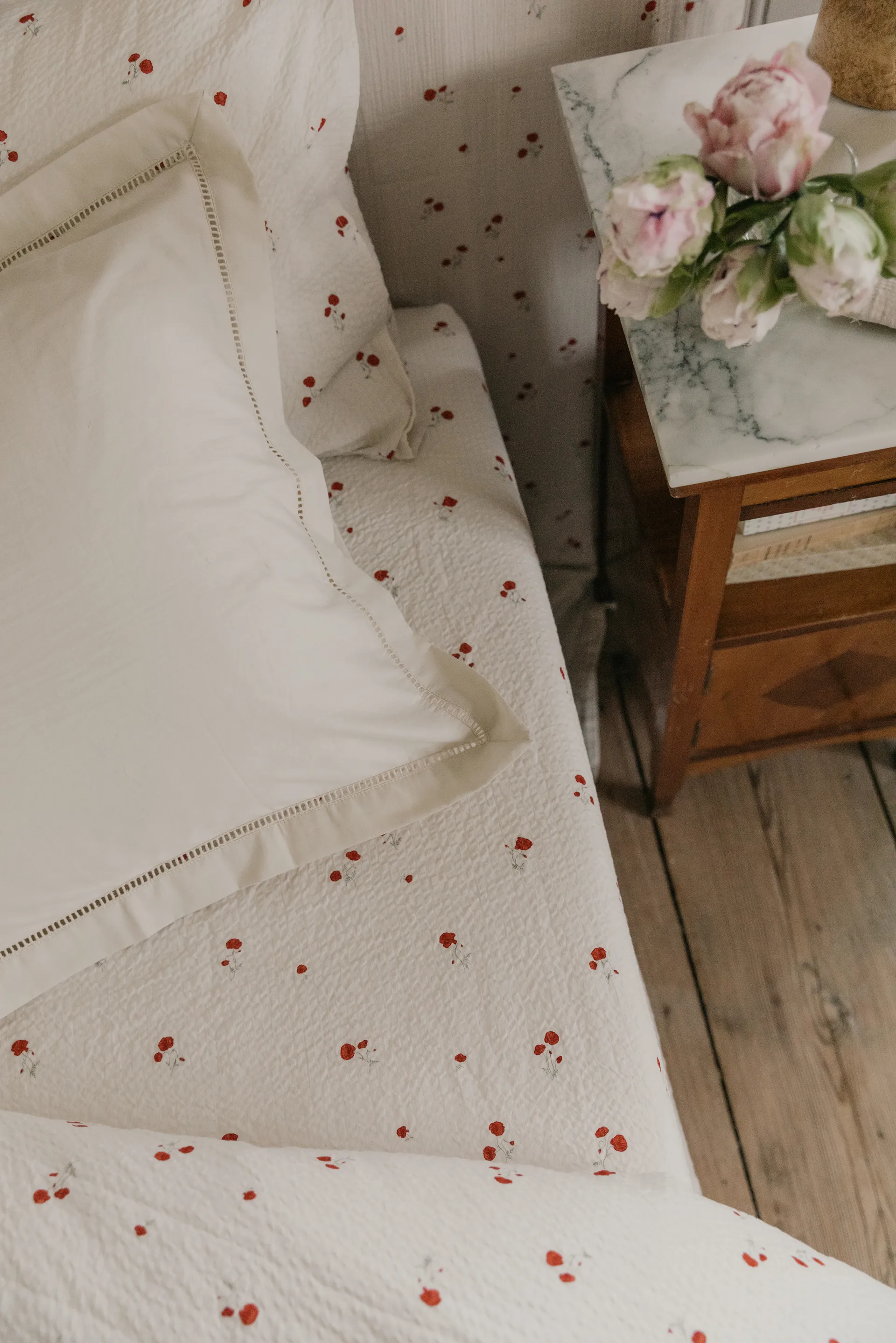 Drap-housse Poppy Seersucker, 90x200x30 cm Garbo&Friends