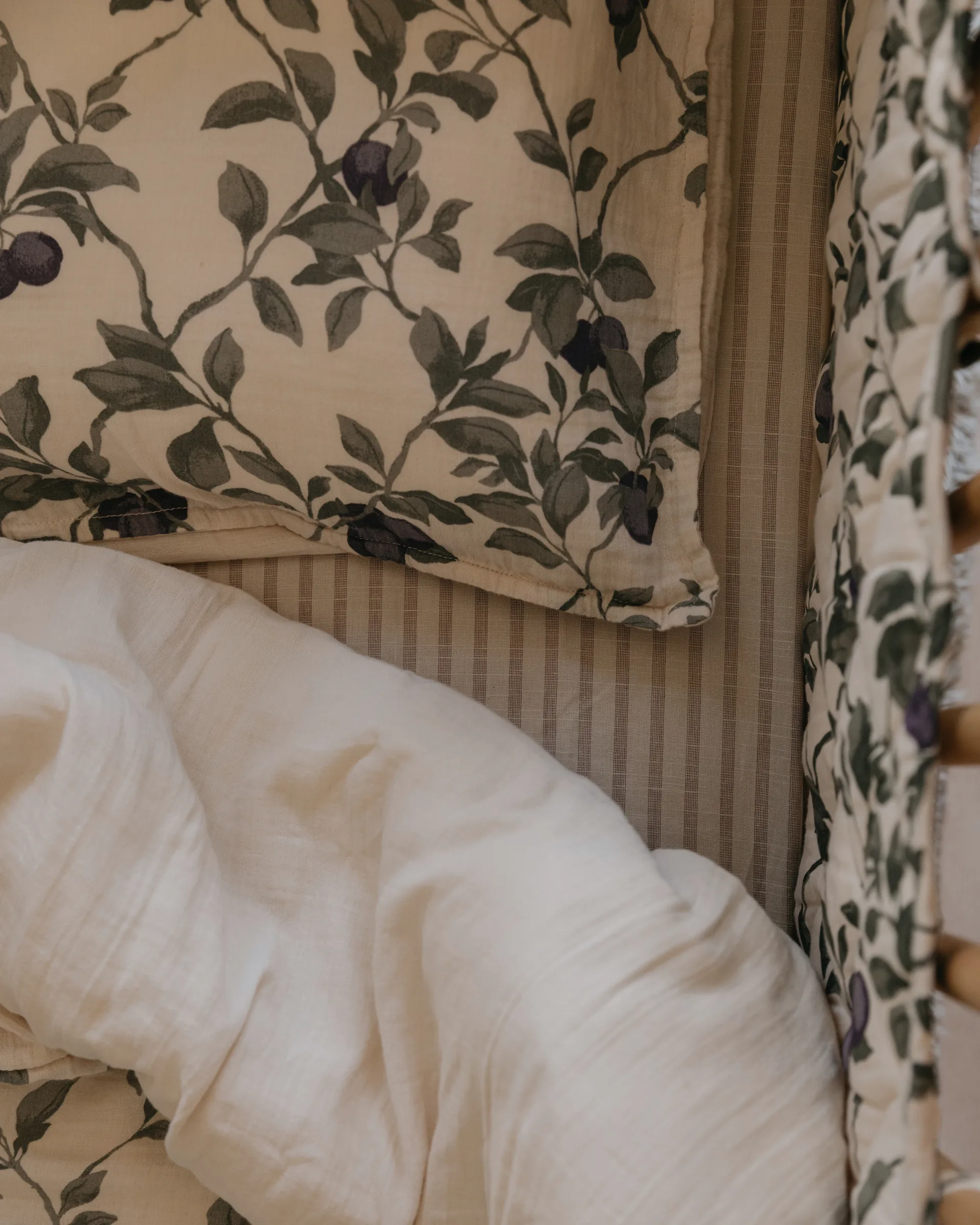 Drap-housse Stripe Mauve, 60x120x20 cm Garbo&Friends