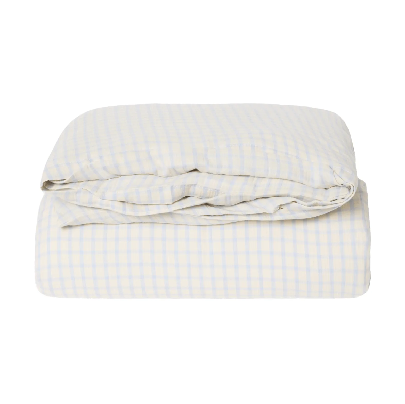 Gingham Sky Blue housse de couette en mousseline, 135x200 cm Garbo&Friends