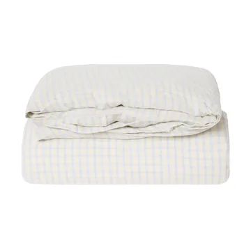 Gingham Sky Blue housse de couette en mousseline - 140x200 cm - Garbo&Friends