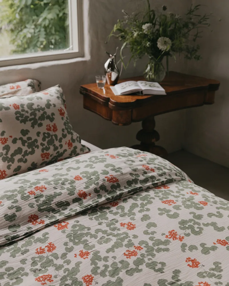 Housse de couette double Pelargonium Muslin, 220x240 cm Garbo&Friends