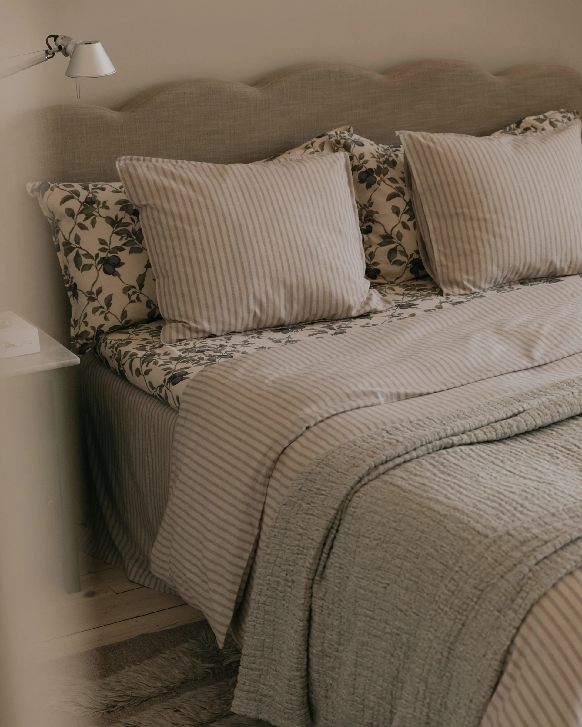 Housse de couette double Stripe Mauve, 220x220 cm Garbo&Friends