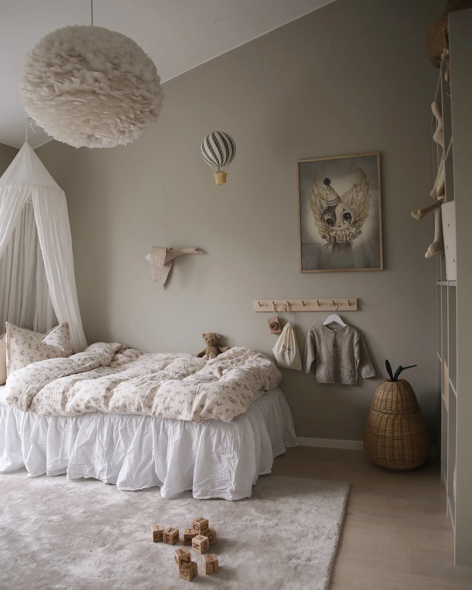 Housse de couette et taie d'oreiller Bluebell Muslin, 140x200 cm/50x75 cm Garbo&Friends