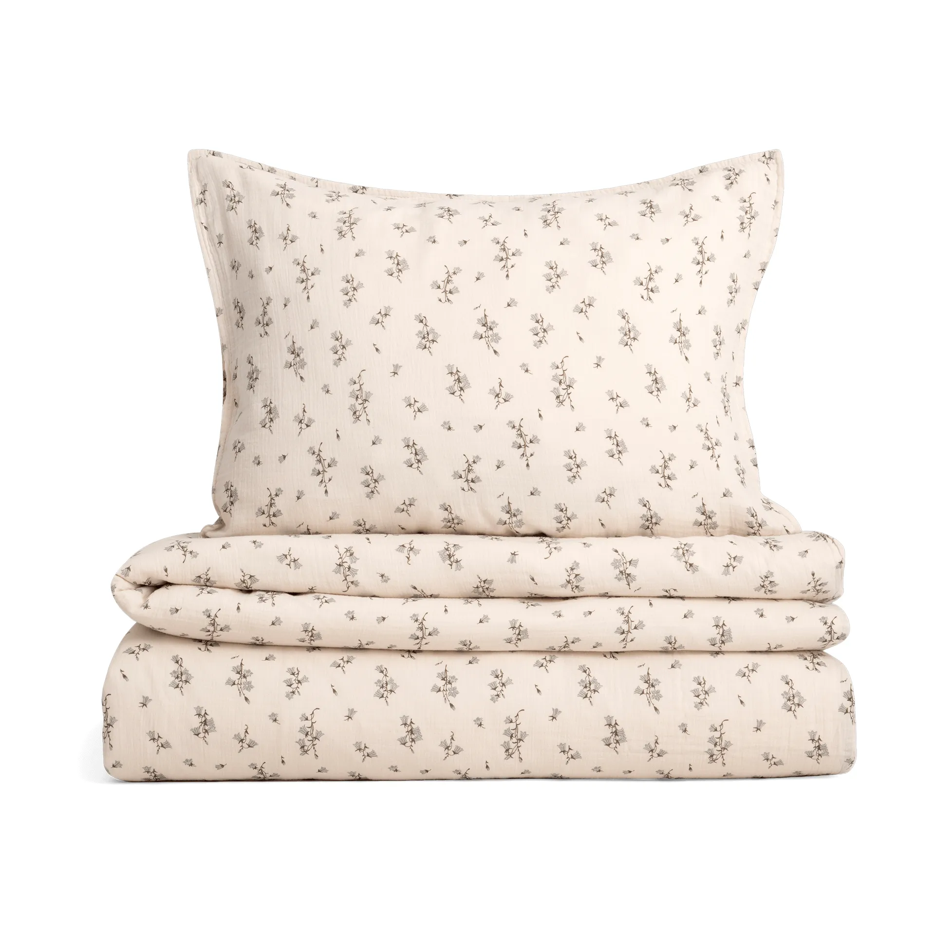 Housse de couette et taie d'oreiller Bluebell Muslin, 150x210 cm/50x60 cm Garbo&Friends