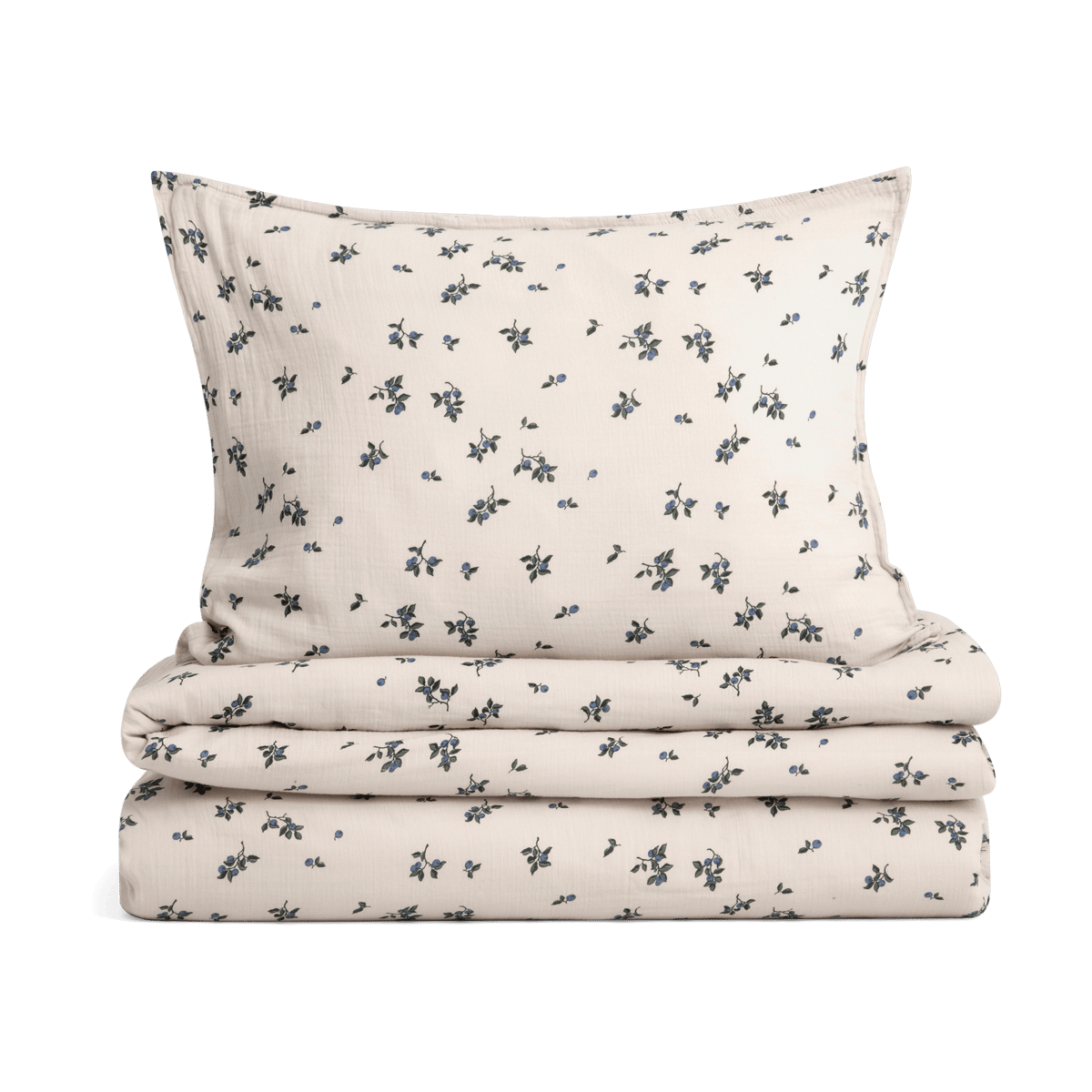 Garbo&Friends Housse de couette et taie d'oreiller Blueberry Muslin 140x200 cm/50x70 cm