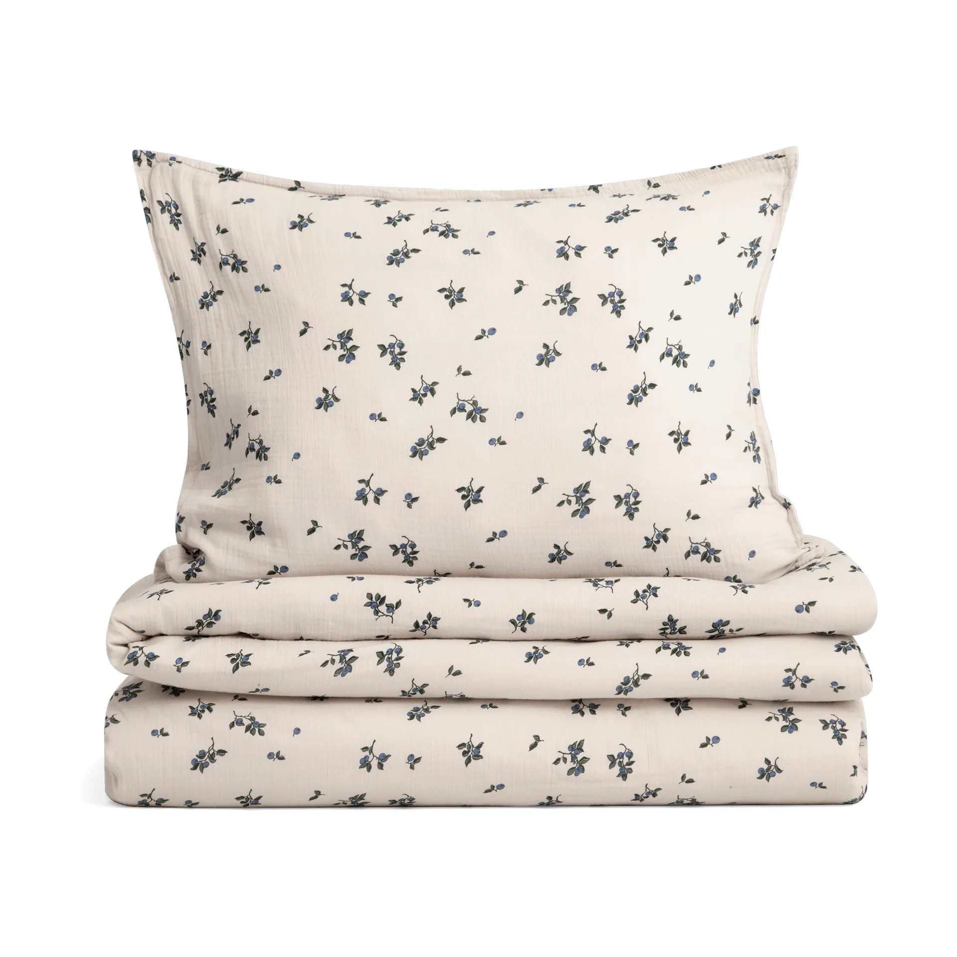 Housse de couette et taie d'oreiller Blueberry Muslin, 140x200 cm/50x75 cm Garbo&Friends