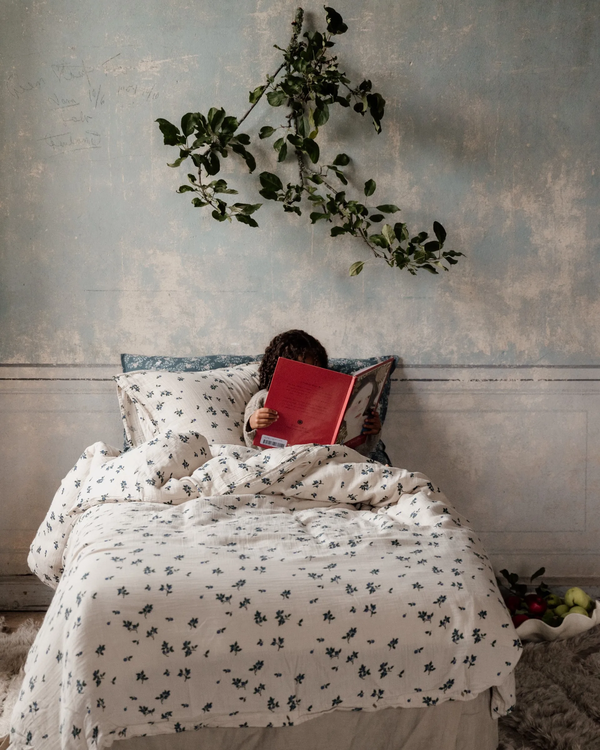Housse de couette et taie d'oreiller Blueberry Muslin, 150x210 cm/50x60 cm Garbo&Friends