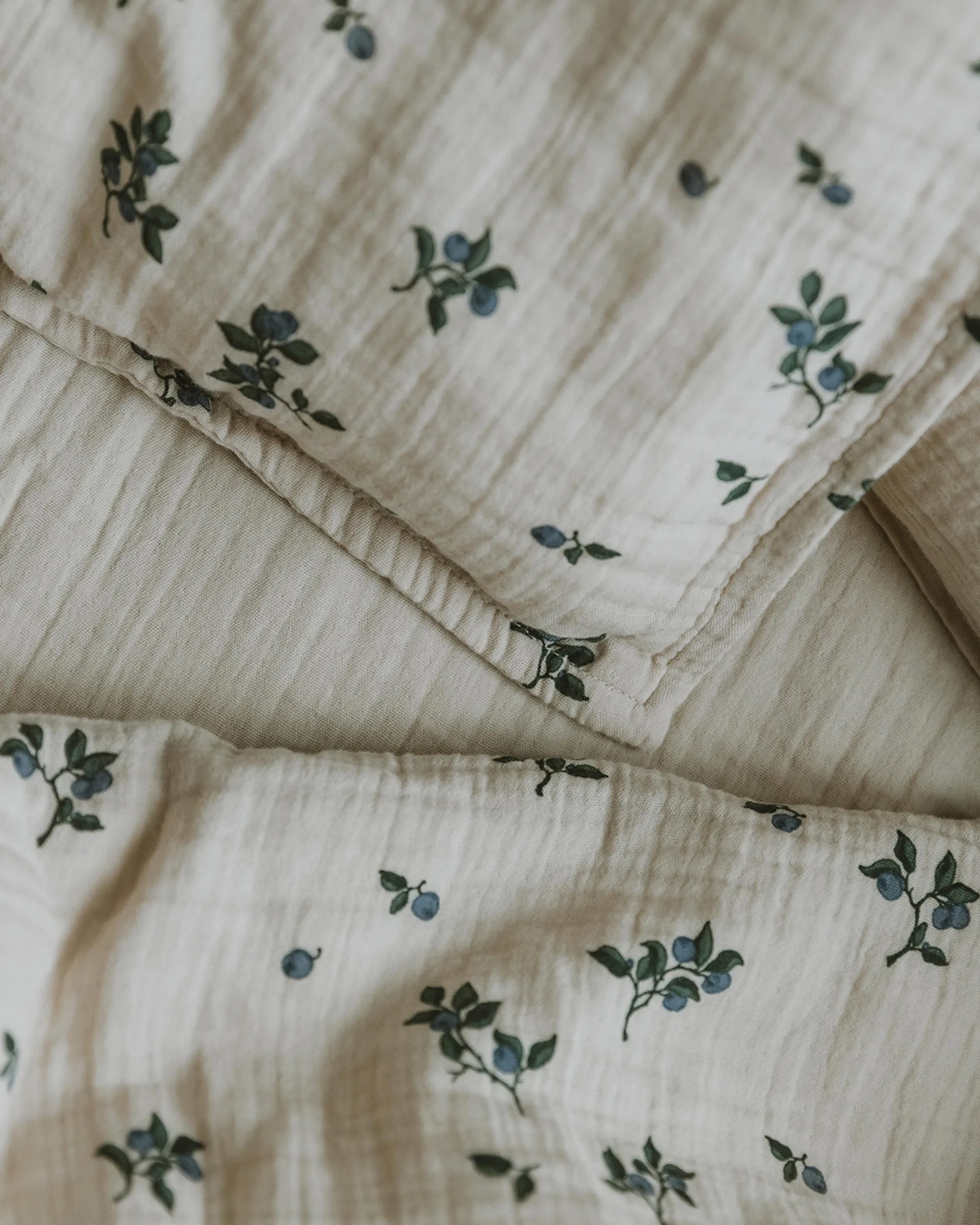 Housse de couette et taie d'oreiller Blueberry Muslin baby, 70x100 cm/40x45 cm Garbo&Friends
