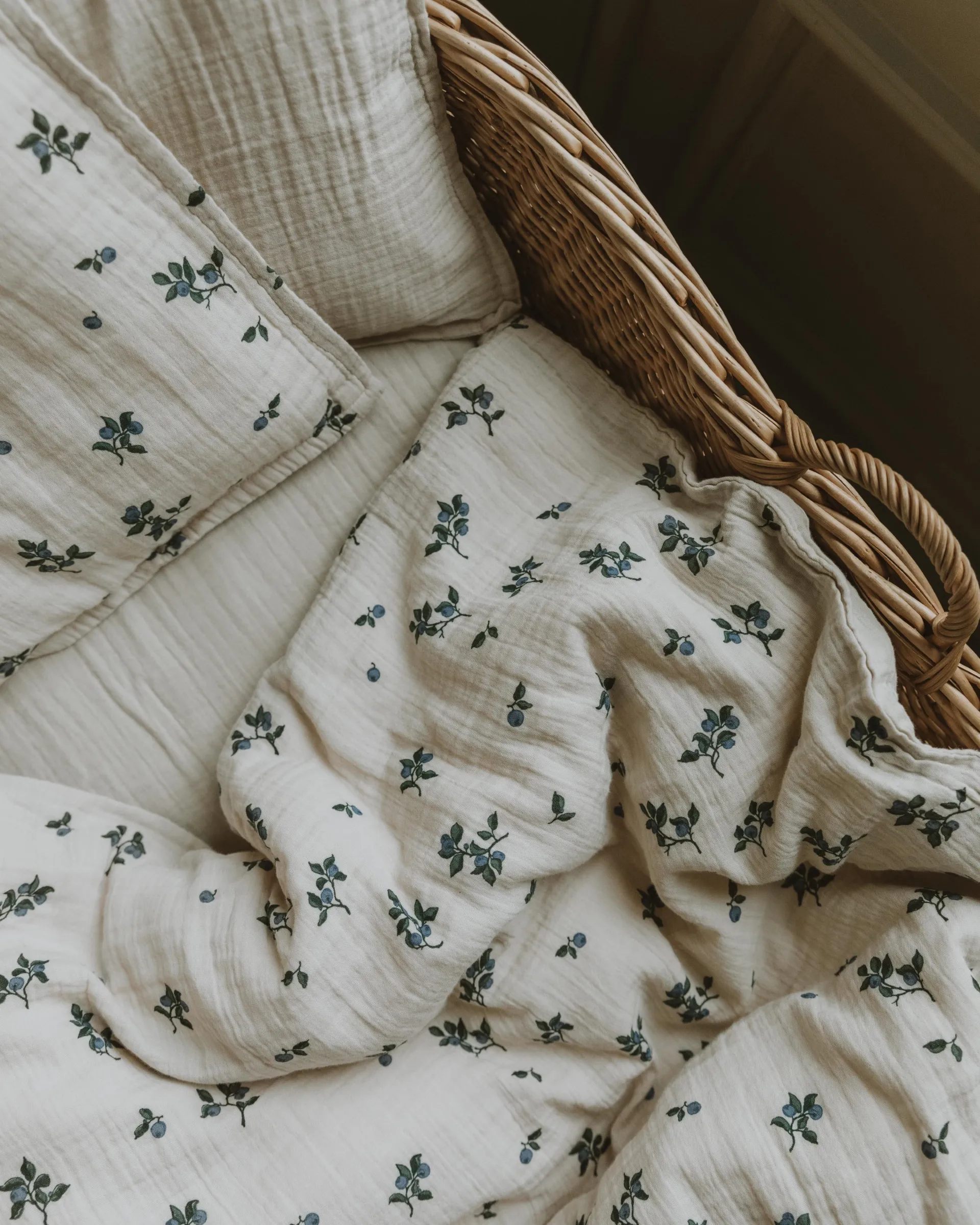 Housse de couette et taie d'oreiller Blueberry Muslin baby, 70x80 cm/28x35 cm Garbo&Friends
