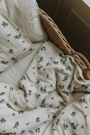 Housse de couette et taie d'oreiller Blueberry Muslin baby - 70x80 cm/28x35 cm - Garbo&Friends