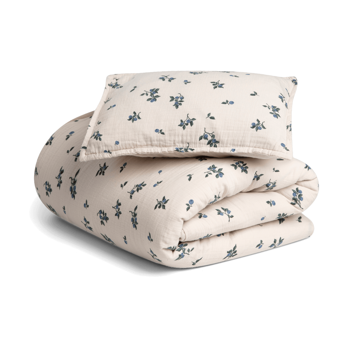 Garbo&Friends Housse de couette et taie d'oreiller Blueberry Muslin junior 100x130 cm/35x55 cm