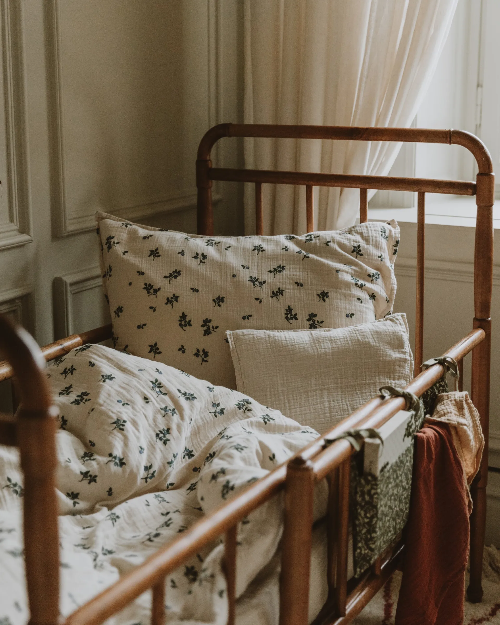 Housse de couette et taie d'oreiller Blueberry Muslin junior, 100x140 cm/40x45 cm Garbo&Friends