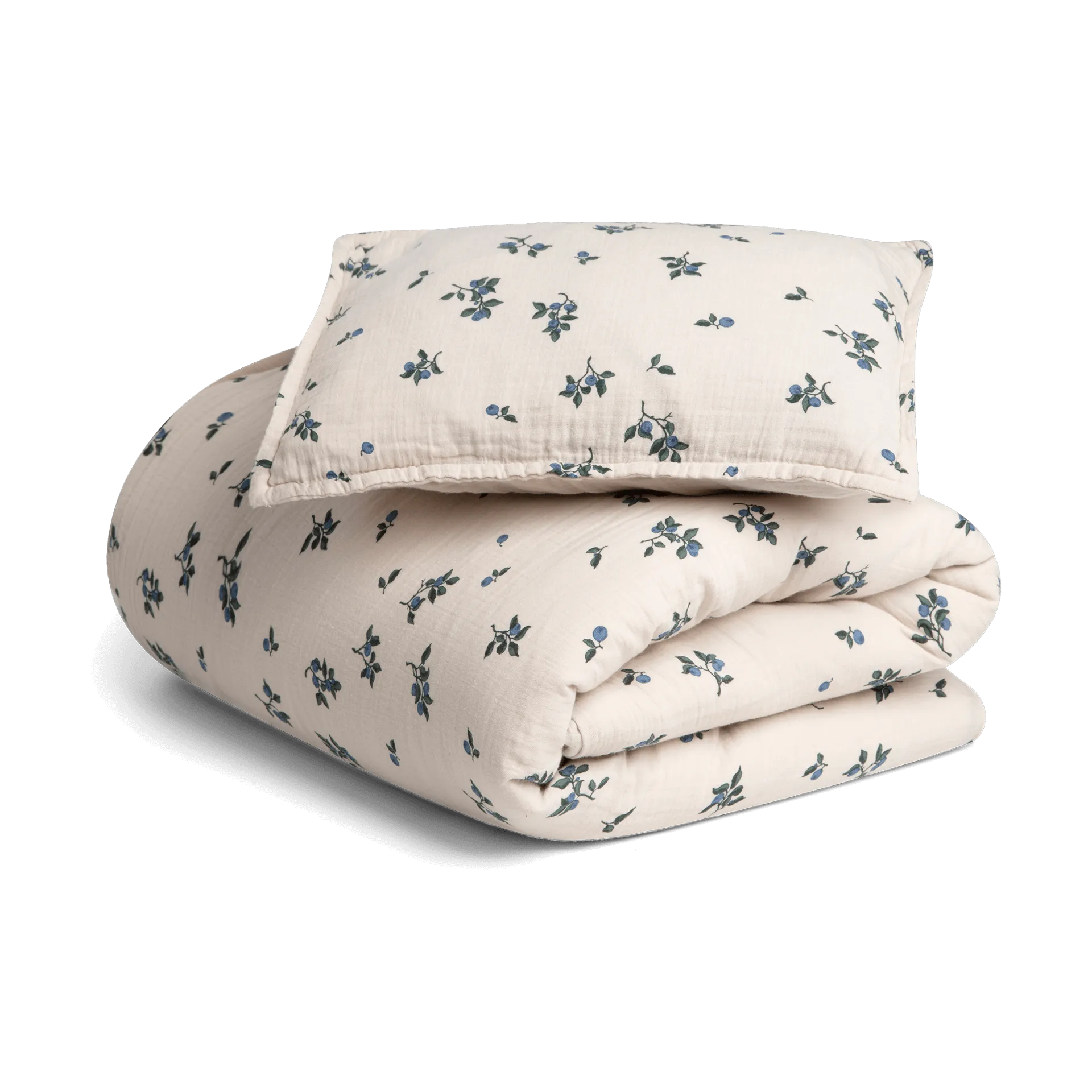 Housse de couette et taie d'oreiller Blueberry Muslin junior, 100x140 cm/40x60 cm Garbo&Friends