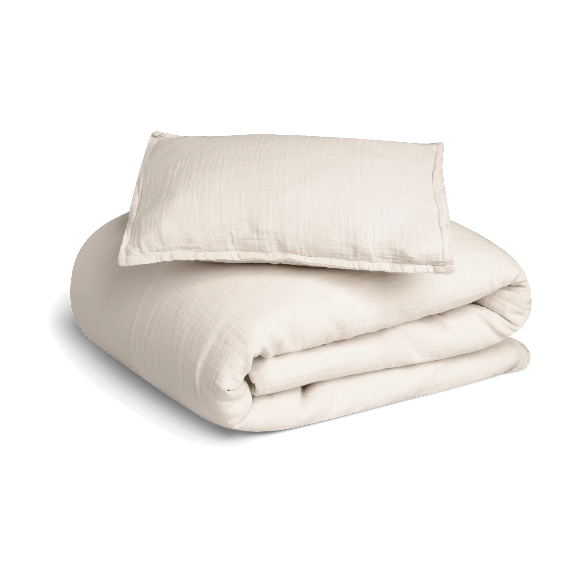 Housse de couette et taie d'oreiller Eggshell Muslin junior, 100x130 cm/35x55 cm Garbo&Friends