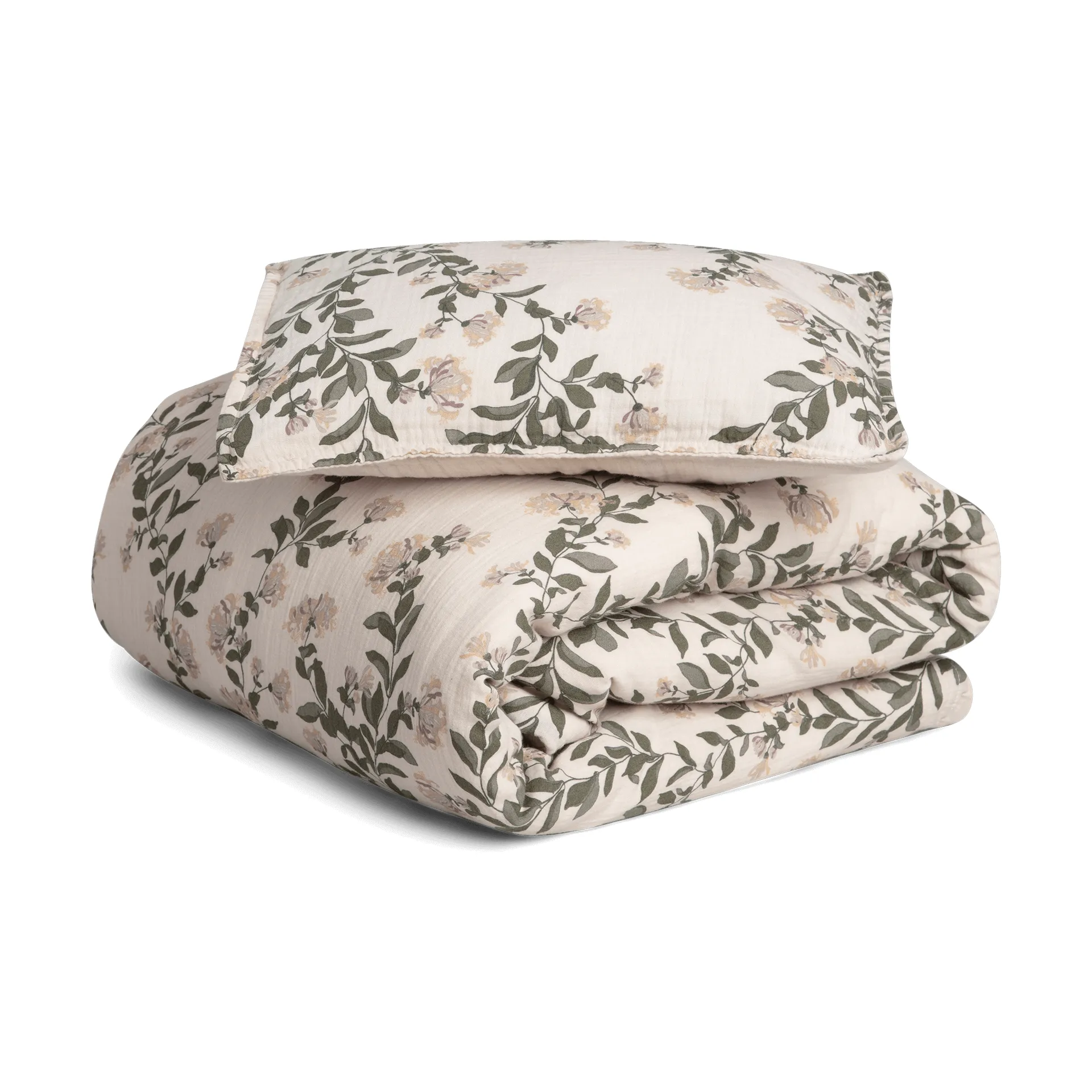 Housse de couette et taie d'oreiller Honeysuckle Muslin baby, 70x80 cm/28x35 cm Garbo&Friends