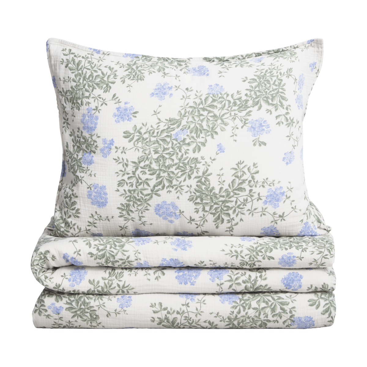Garbo&Friends Housse de couette et taie d'oreiller Plumbago Muslin 140x200 cm/50x70 cm