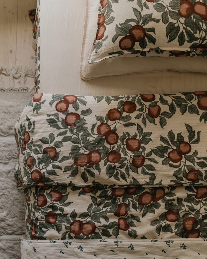 Housse de couette et taie d'oreiller Pomme Muslin, 140x200 cm/50x70 cm Garbo&Friends