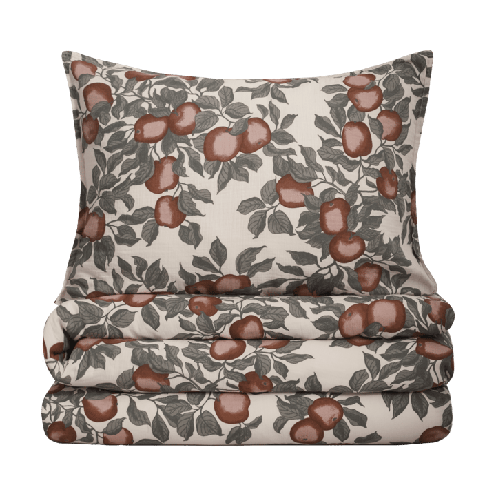 Housse de couette et taie d'oreiller Pomme Muslin - 150x210 cm/50x60 cm - Garbo&Friends