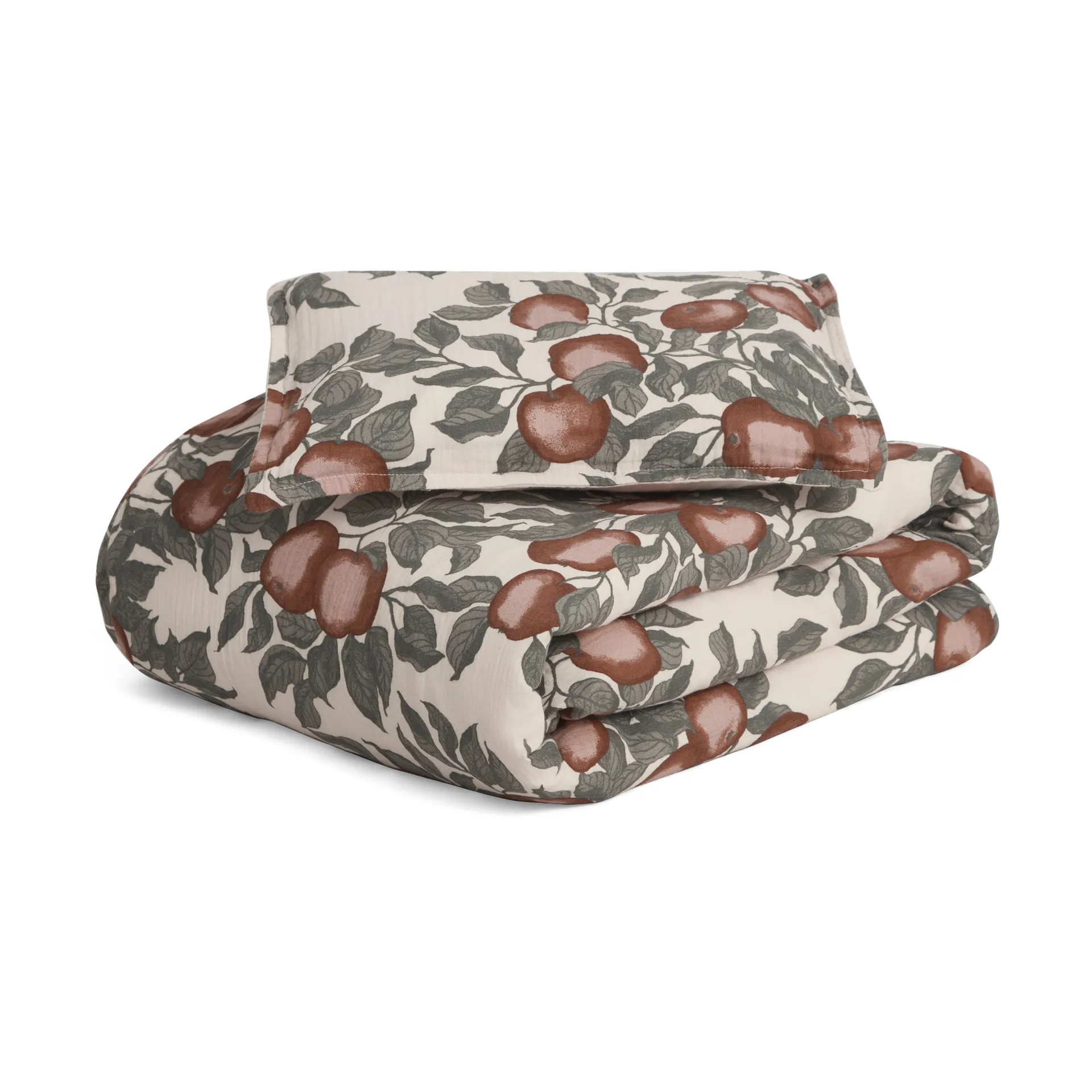 Housse de couette et taie d'oreiller Pomme Muslin junior, 100x130 cm/35x55 cm Garbo&Friends