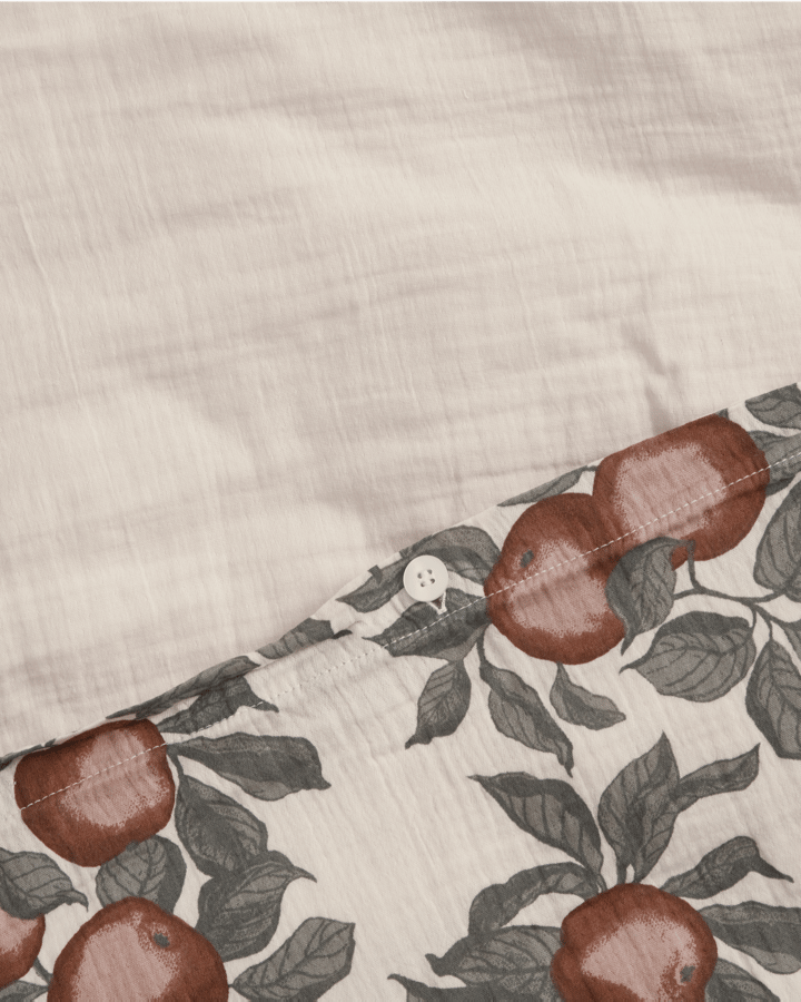 Housse de couette et taie d'oreiller Pomme Muslin junior, 100x140 cm/40x60 cm Garbo&Friends