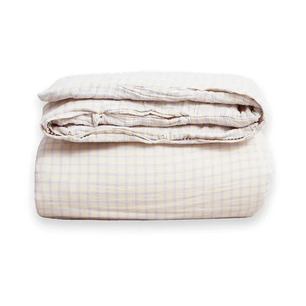 Housse de couette Gingham Sky Blue Muslin double - 240x220 cm - Garbo&Friends