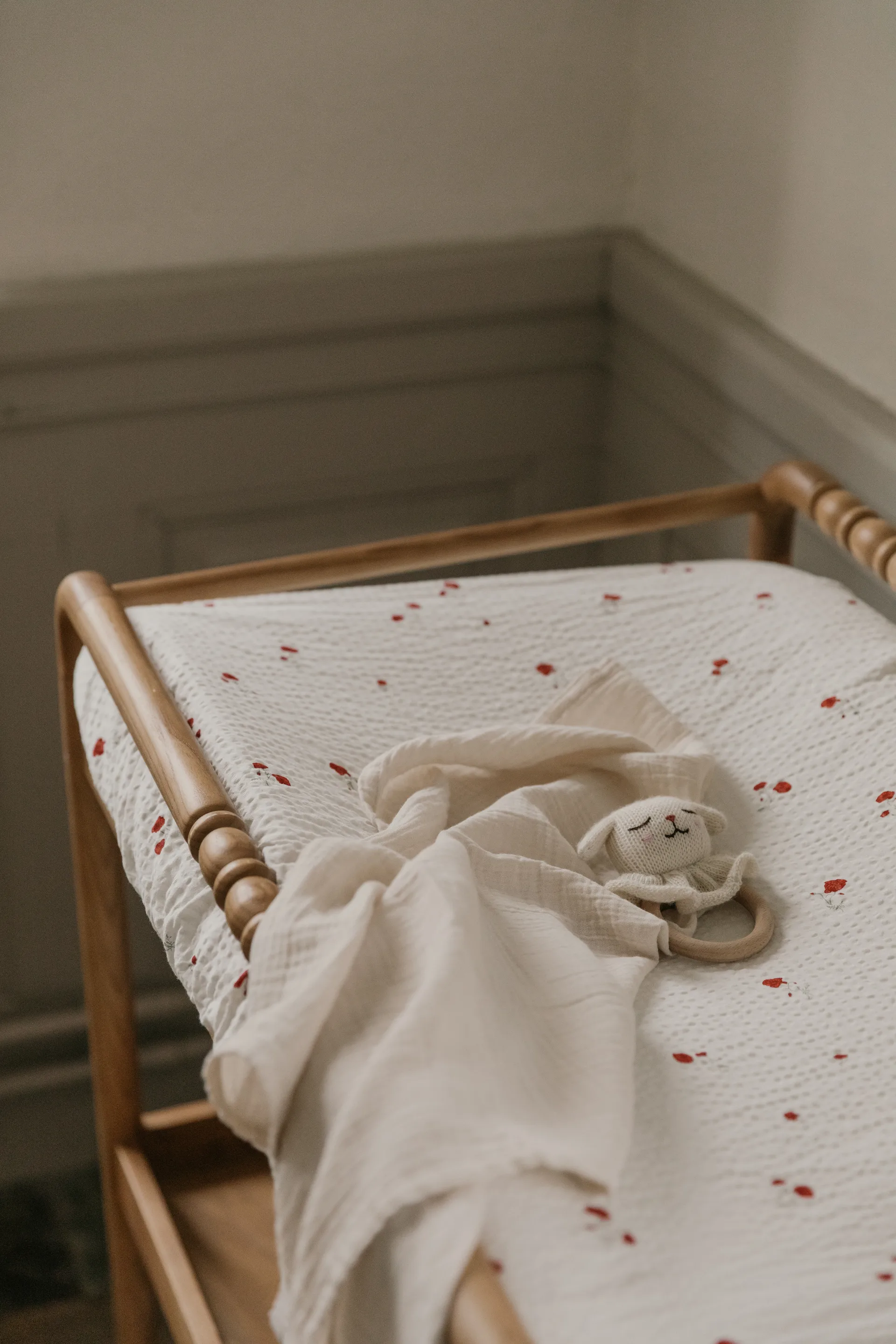 Matelas à langer Poppy Seersucker, 50x70x15 cm Garbo&Friends