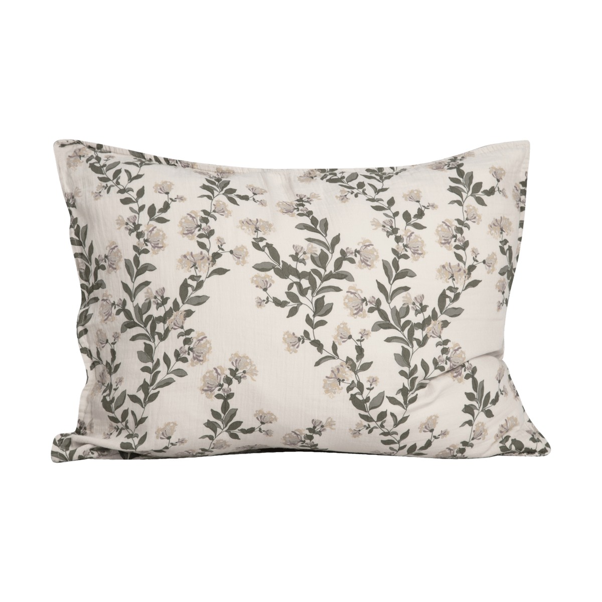 Garbo&Friends Oreiller Honeysuckle Muslin 50x75cm | Design Scandinave | Taies d'oreiller | Beige