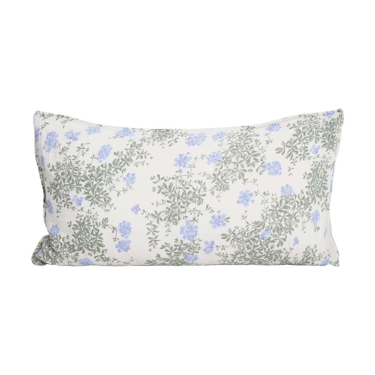 Garbo&Friends Oreiller Plumbago Muslin 50x90 cm | Design Scandinave | Taies d'oreiller | Bleu