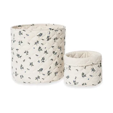 Panier matelassé Blueberry Satin 2 pièces - 20xØ20 cm + 30xØ30 cm - Garbo&Friends