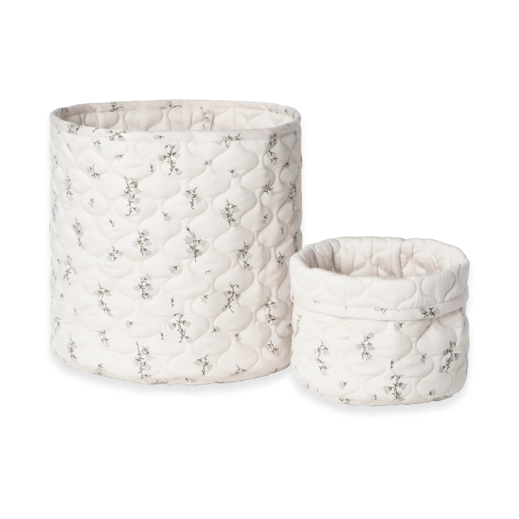 Panier matelassé en satin Bluebell, 2 pièces, 20xØ20 cm + 30xØ30 cm Garbo&Friends