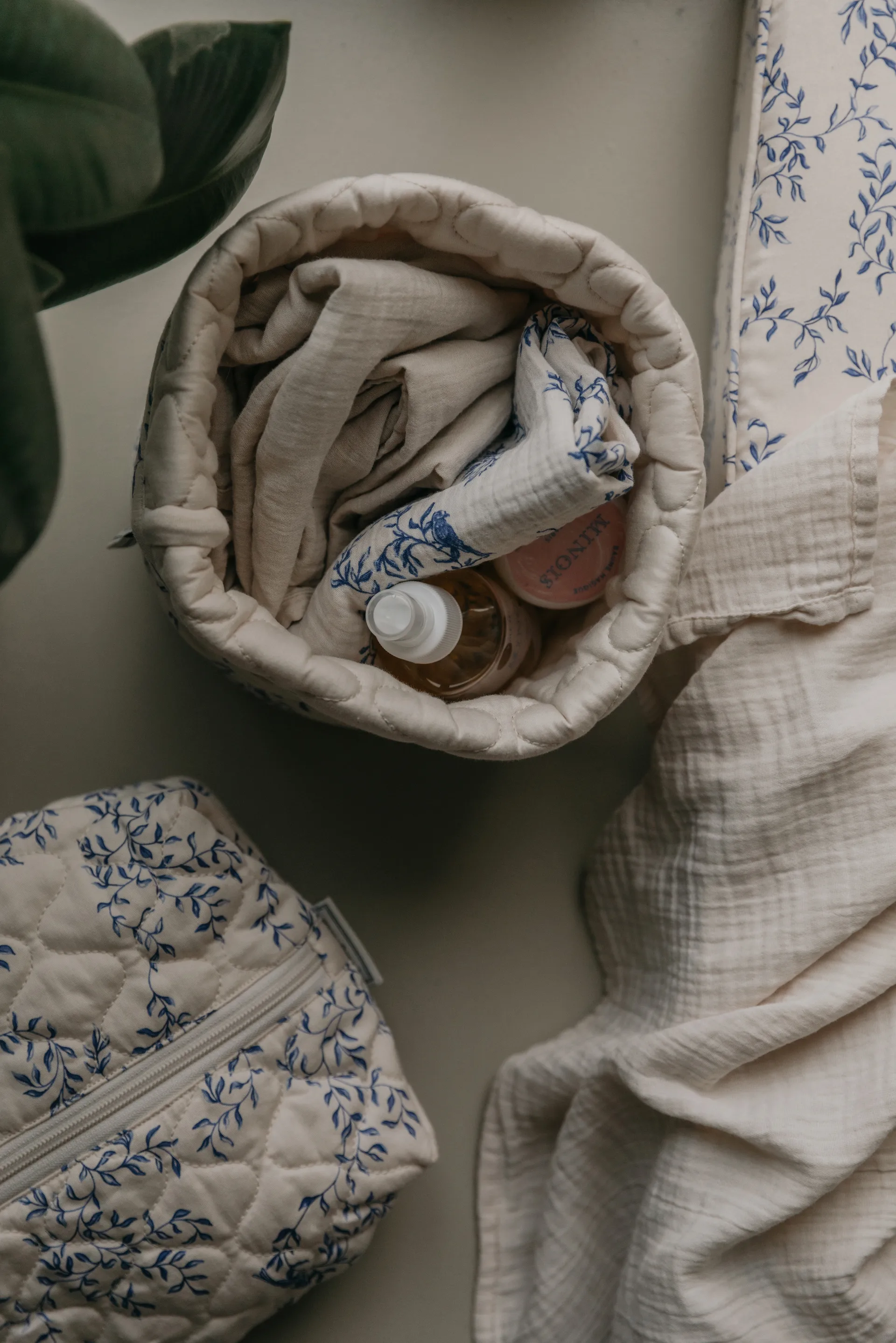 Panier matelassé Jardim Satin 2 pièces, 20xØ20 cm + 30xØ30 cm Garbo&Friends