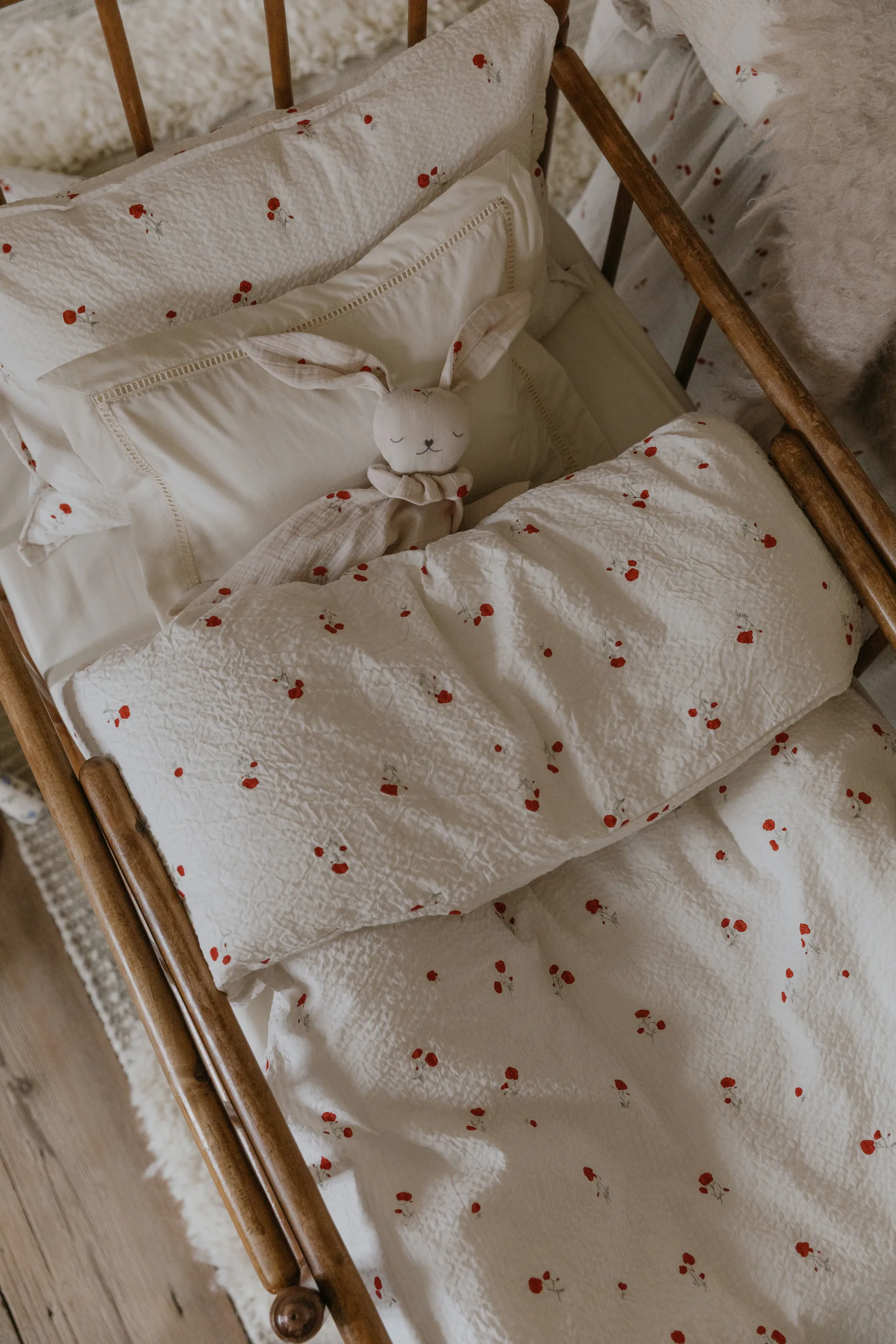 Parure de lit bébé Poppy Seersucker, 70x80 cm/28x35 cm Garbo&Friends