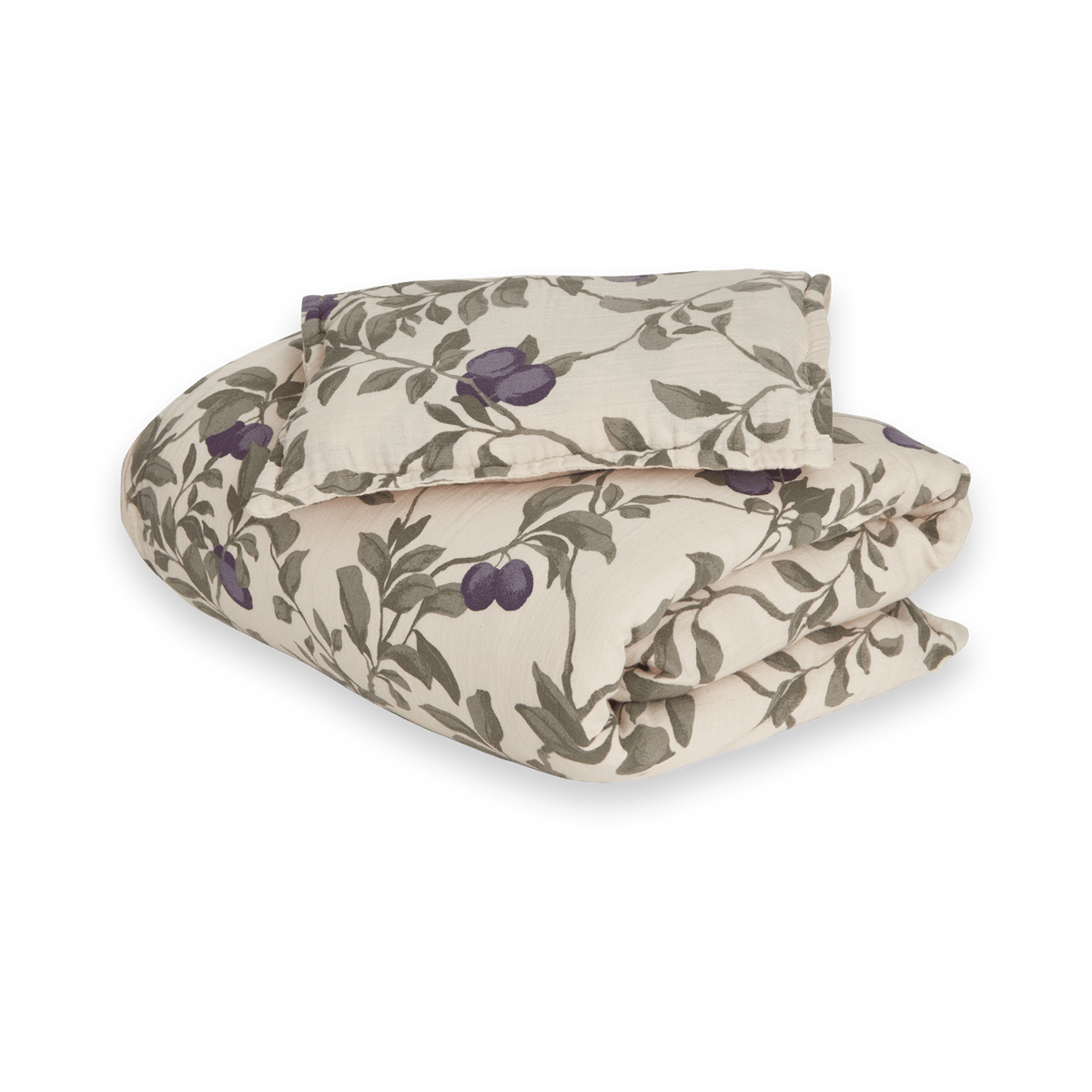 Garbo&Friends Parure de lit junior Plum en mousseline 100x140 cm/40x60 cm