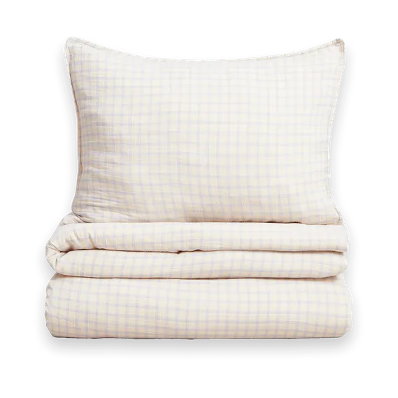 Parure de lit Sky Blue Muslin bäddset, 150x210 cm/50x60 cm Garbo&Friends