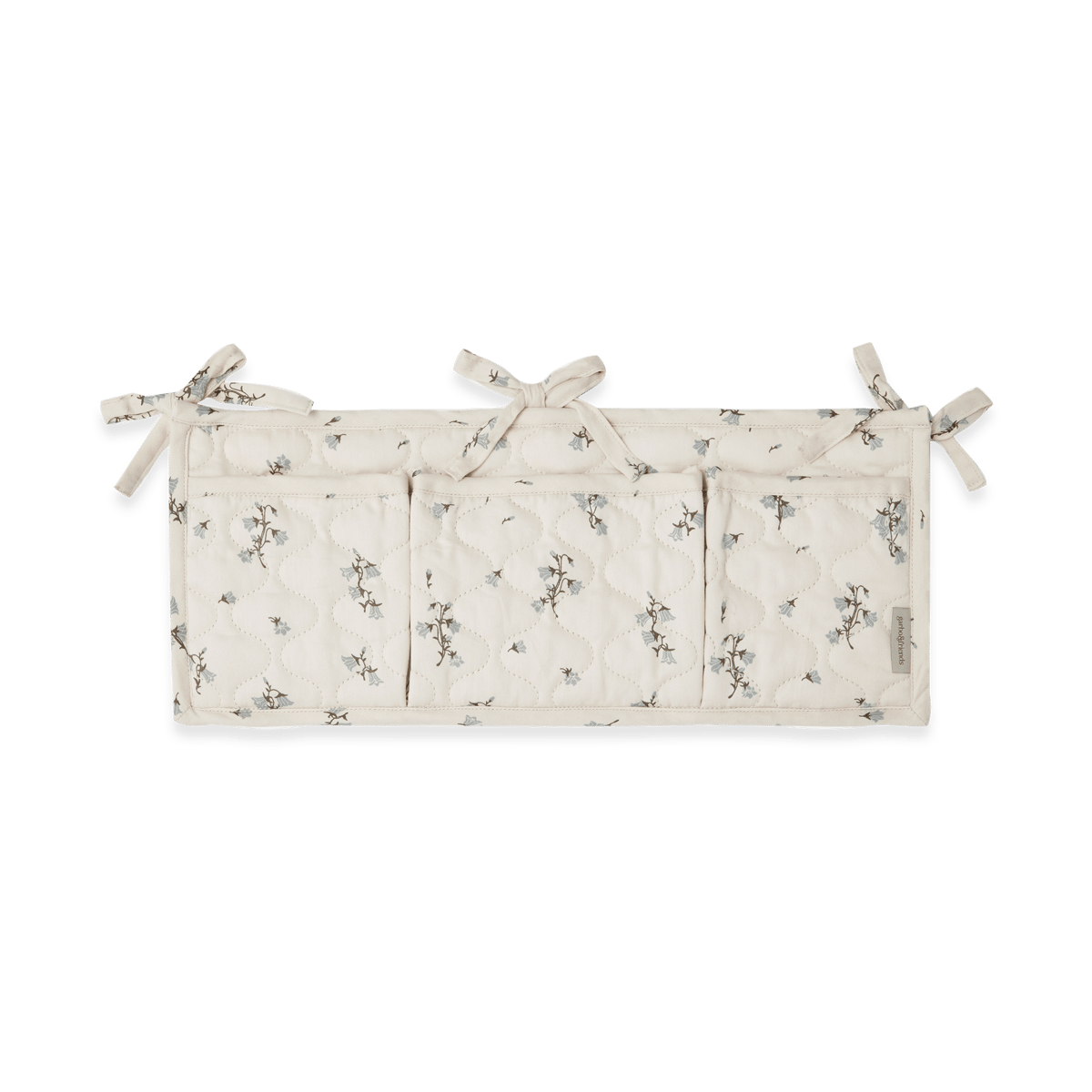 Garbo&Friends Poche de lit matelassée en satin Bluebell 18x43 cm