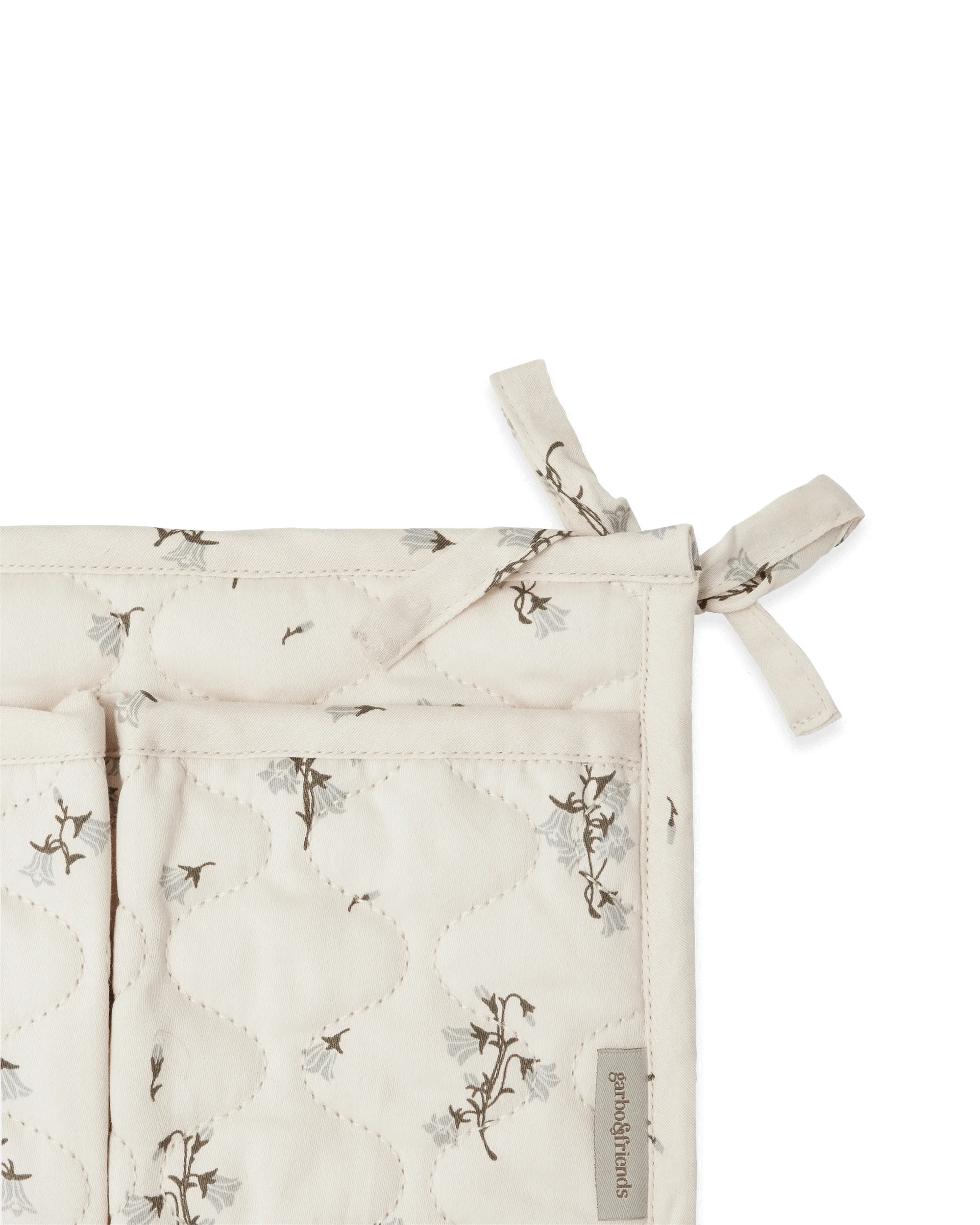 Poche de lit matelassée en satin Bluebell, 18x43 cm Garbo&Friends