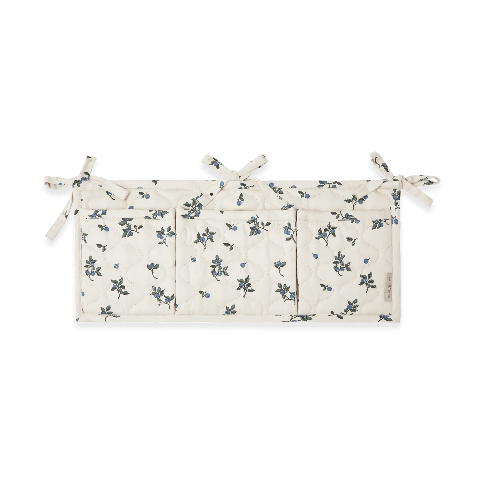 Poche de lit matelassée en satin Blueberry, 18x43 cm Garbo&Friends