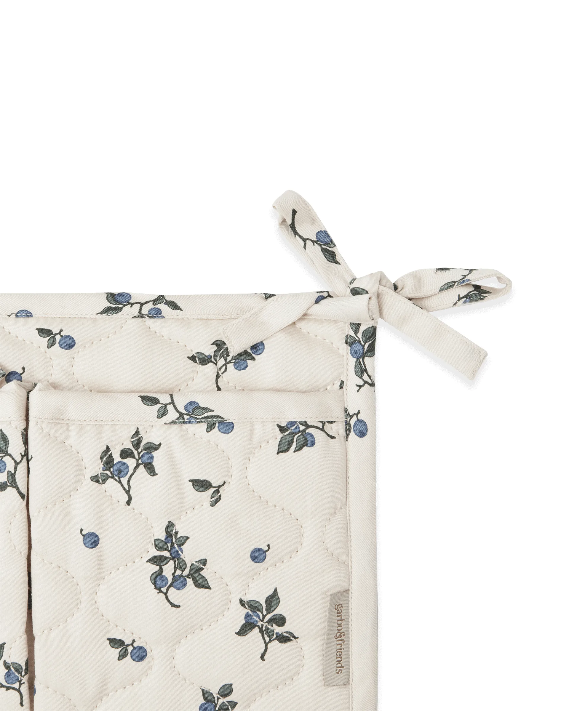 Poche de lit matelassée en satin Blueberry, 18x43 cm Garbo&Friends