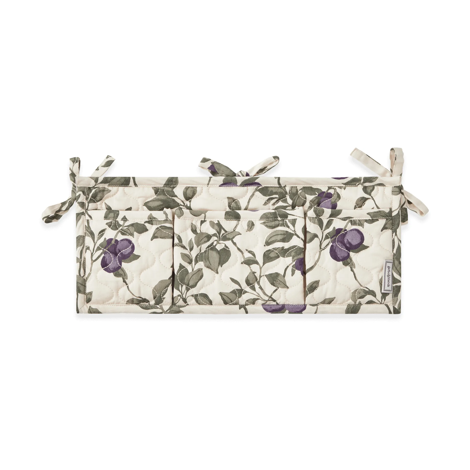 Poche de lit Plum matelassée en satin, 43x18cm Garbo&Friends