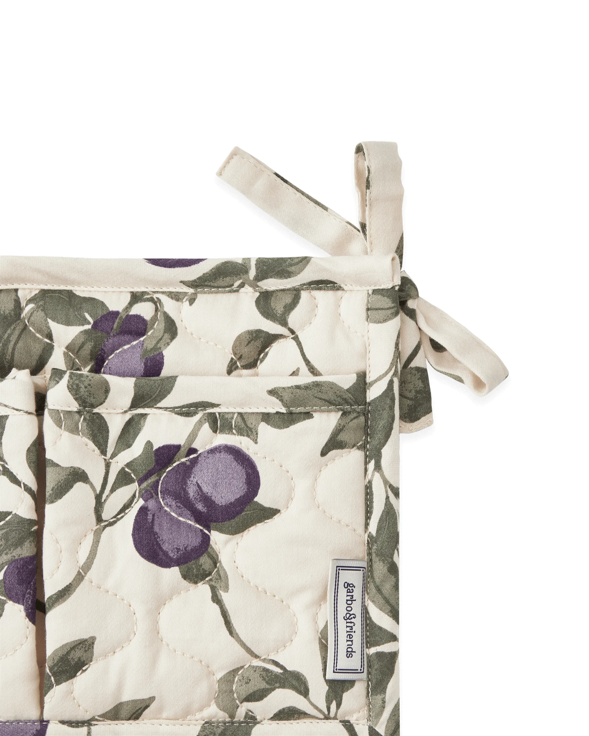 Poche de lit Plum matelassée en satin, 43x18cm Garbo&Friends