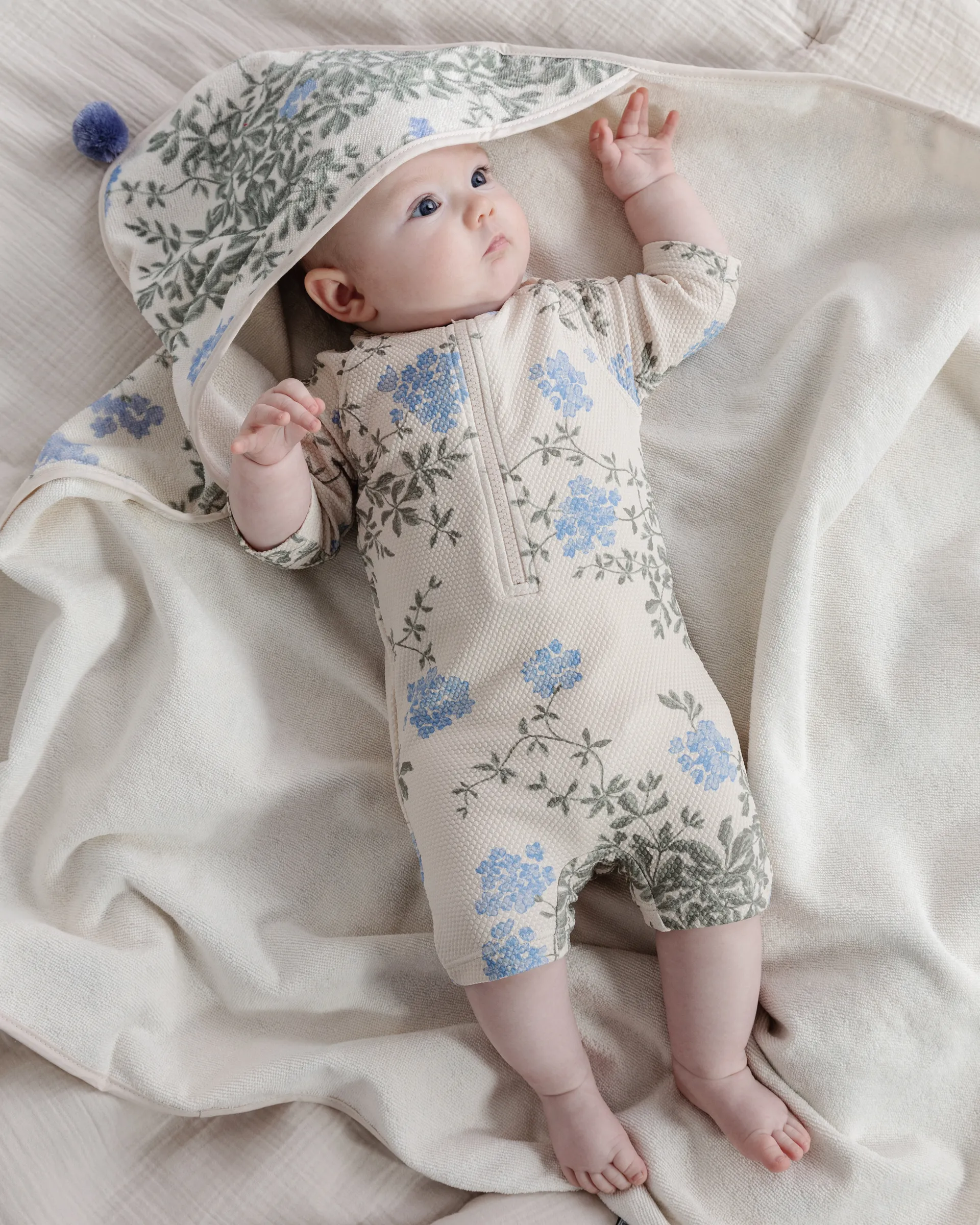 Serviette à capuche Plumbago Terry, 80x80 cm Garbo&Friends