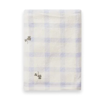 Serviette de bain Gingham Sorrel Blue Terry - 70x140 cm - Garbo&Friends