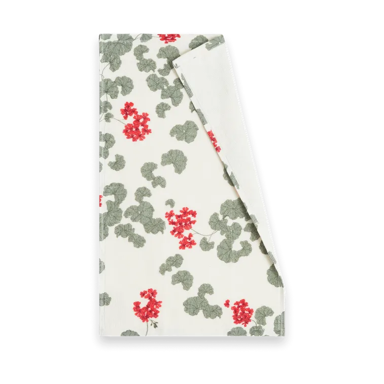 Serviettes invité Pelargonium Terry, Lot de 2, 30x50 cm Garbo&Friends