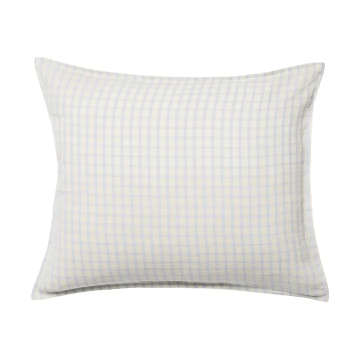 Taie d’oreiller en mousseline Gingham Sky Blue - Sky 50x60 cm - Garbo&Friends