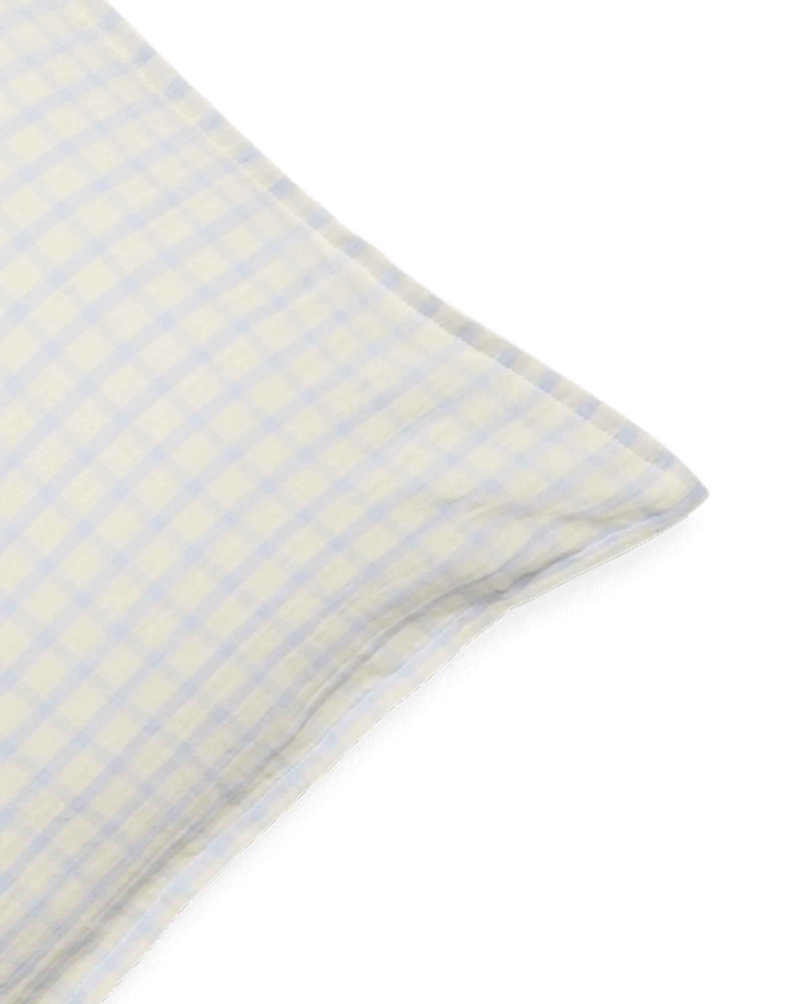 Taie d’oreiller en mousseline Gingham Sky Blue, Sky 80x80 cm Garbo&Friends