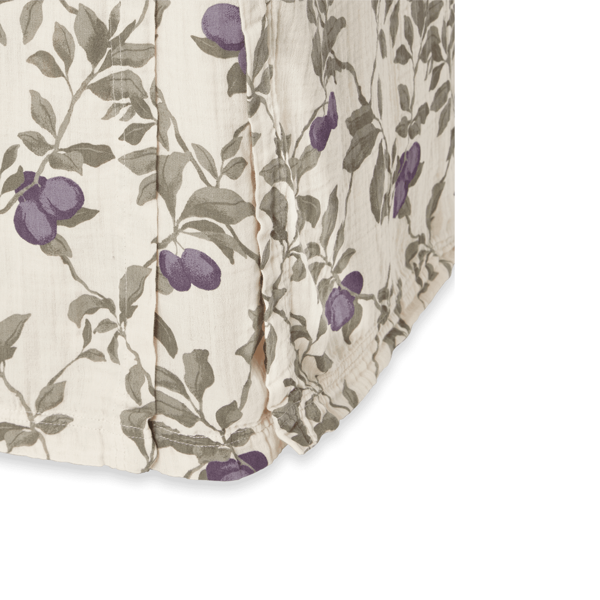 Garbo&Friends Volant de lit Plum Muslin en mousseline 90x200x53 cm