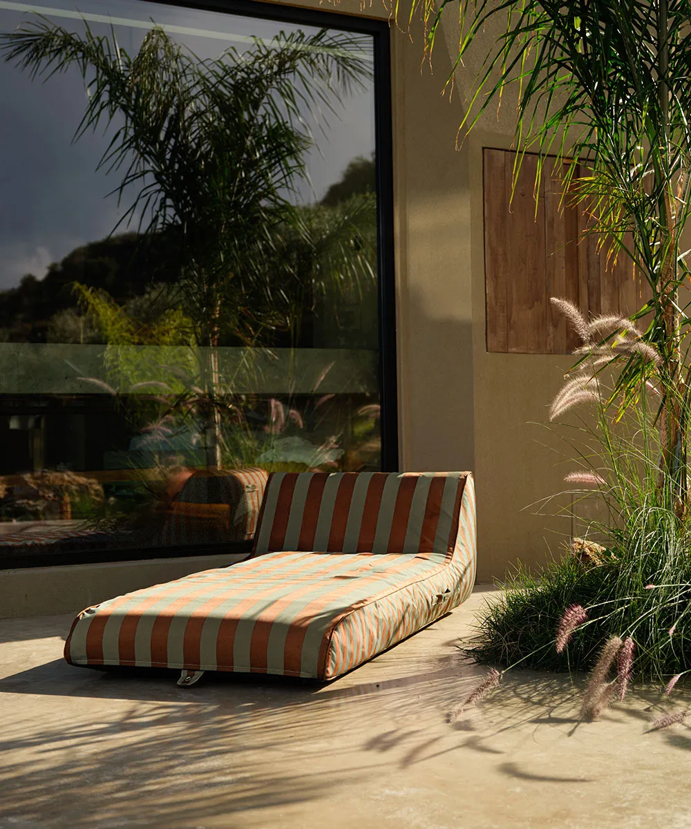 Bain de soleil flottant Garden Glory, Eucalyptus vert-terre cuite, 85x168,5 cm Garden Glory