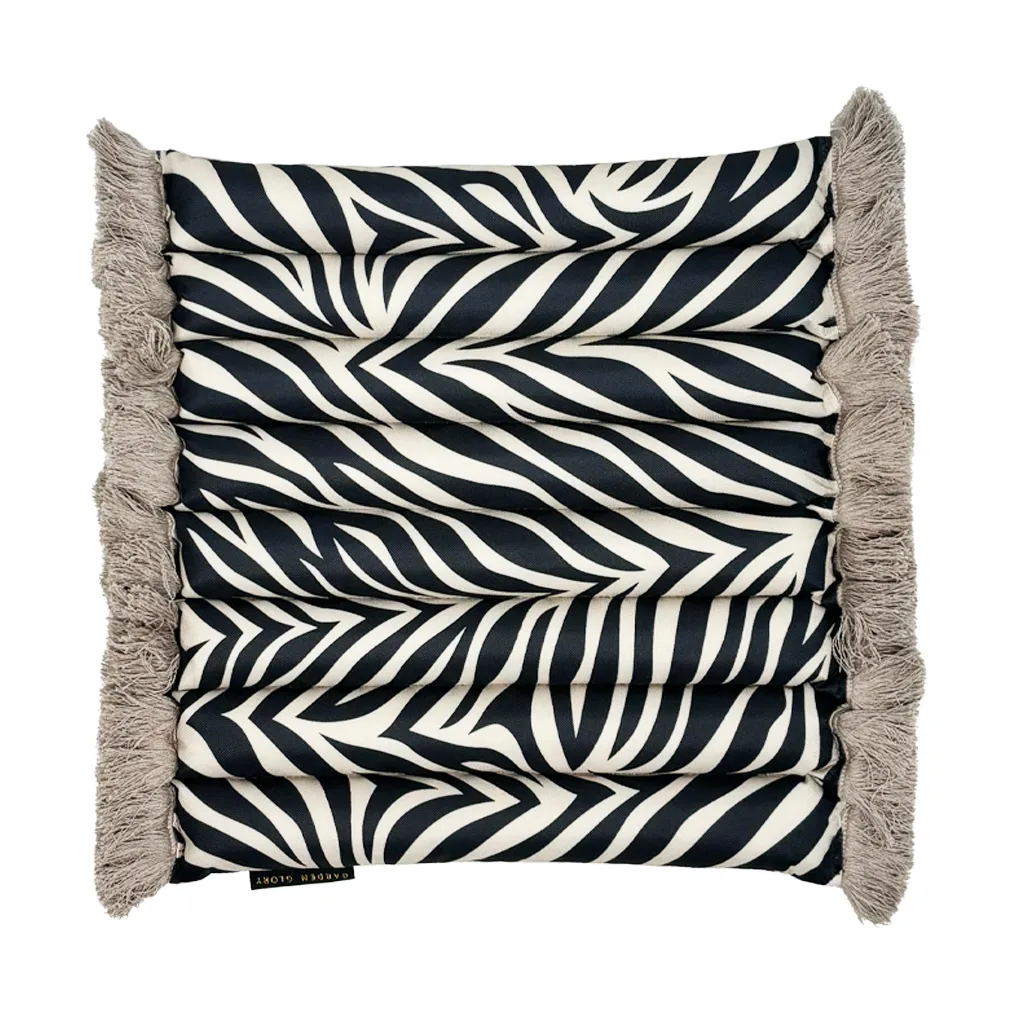 Garden Glory Coussin d'assise Garden Glory Outdoor Zebra fringe