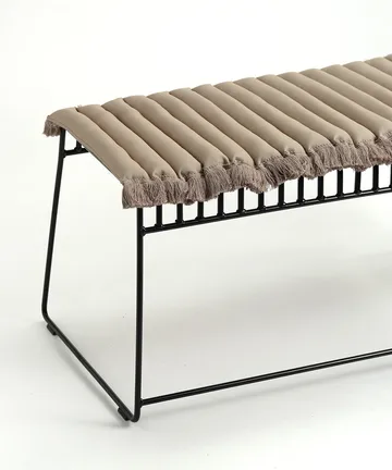 Coussin de siège Garden Glory à franges - Beige, frange beige, 38x120 cm - Garden Glory