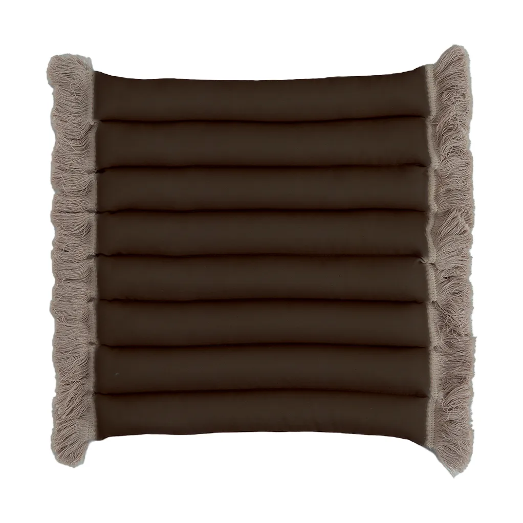 Coussin de siège Garden Glory à franges, Beige, frange beige, 38x40 cm Garden Glory